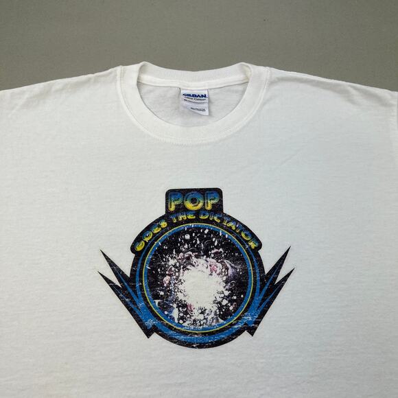 Vintage Capcom Bionic Commando T-Shirt Adult Medium White Pop Goes Dictator Game - Picture 2 of 10